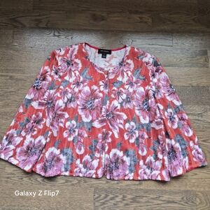 St. John Floral Cardigan Size 14, L